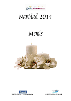 MEN&Uacute;S NAVIDAD 2014 - Hotel Sercotel Gema Fuenlabrada
