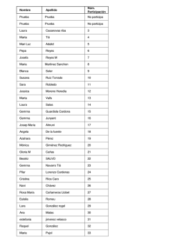Nombre Apellido Núm. Participación Prueba Prueba No participa