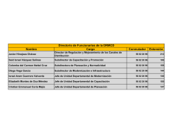 Nombre Cargo Conmutador Extensi&oacute;n Directorio de - Sedeco