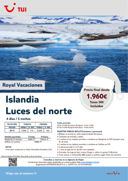 Islandia Luces del norte 6 días / 5 noches - TUI Spain