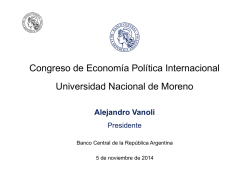Congreso de Economía Política Internacional Universidad Nacional