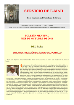 Boletín Mensual Octubre2014 - Caballero de Gracia