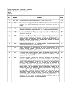 Secretar&iacute;a de Salubridad y Asistencia Secci&oacute;n: Guillermo Sober&oacute;n