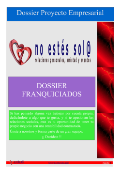 DOSSIER FRANQUICIADOS Dossier Proyecto - noestesolo.com