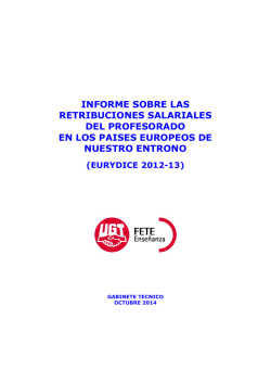 Informe sobre las retribuciones salariales del - FETE-UGT
