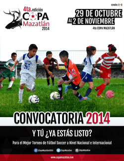 Convocatoria - 4ta Copa Mazatlán 2014