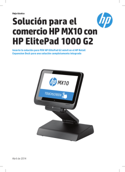 Solución para el comercio HP MX10 con HP - Hewlett Packard