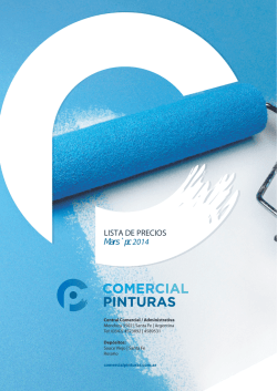 LISTA DE PRECIOS Octubre 2014 - comercialpinturas.com.ar