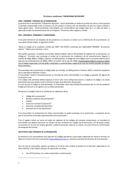 Términos y condiciones “ENFAPROMO NUTRICIÓN” UNO