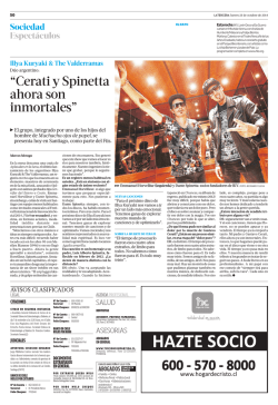 “Cerati y Spinetta ahora son inmortales” - Papel Digital