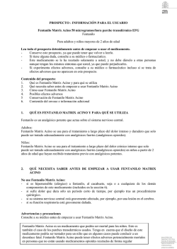 prospecto : información para el usuario - Agencia Española de