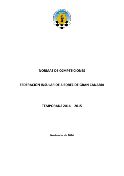 Normas Competición - Federación Insular de Ajedrez de Gran Canaria