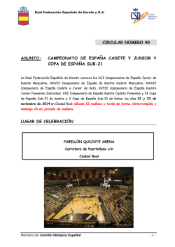 circular - Federaci&oacute;n de Karate