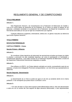 Reglamento General 2014-2015 - Federación De Baloncesto De