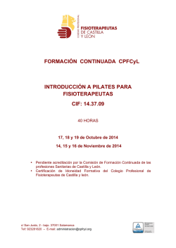 +INFO - Colegio Profesional de Fisioterapeutas de Castilla y León