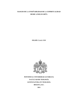 rasgos de la ense&ntilde;abilidad de la espiritualidad desde anselm gr&uuml;n
