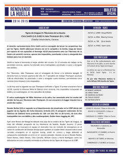 (1-‐0, 0.00) V - Tigres de Aragua