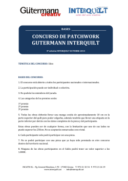 Desc&aacute;rgate las bases del concurso de patchwork - INTERQUILT
