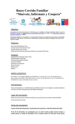 Bases Corrida Familiar &ldquo;Mu&eacute;vete, Inf&oacute;rmate y Coopera&rdquo; - Corre.cl