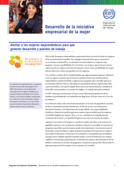 soluciones para el desarrollo de la iniciativa empresarial de la mujer