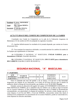 acta comite nº 3 federado - Federación Aragonesa de Balonmano
