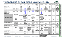 **HIPODROMO DE SAN ISIDRO NOVIEMBRE 2014
