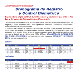 cronograma de registro y control biométrico csjla