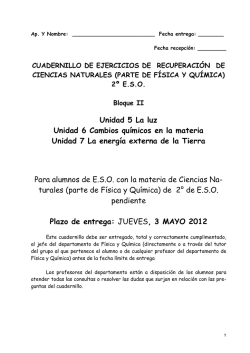 cuadernillo de recuperación de física y qúimica (2º eso)