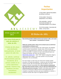 Fechas Importantes - AXL Academy