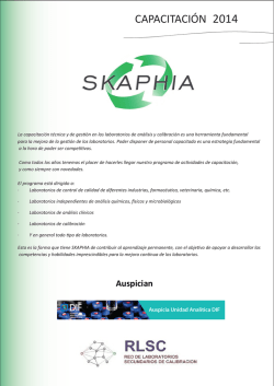 Cursos 2014 Skaphia - Asociación de Quimica y Farmacia del