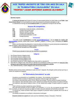 &ldquo;eliminatoria calcularora&rdquo; en sala trofeo - Club de Tiro Arcosoto