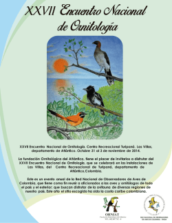 XXVII Encuentro Nacional de Ornitología. Centro - Calidris