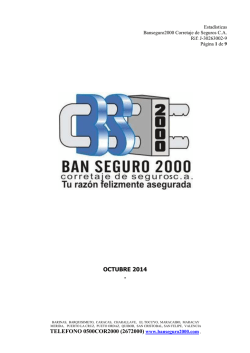Dossier de Banseguro 2000 Corretaje de Seguros C.A.