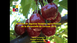 Oscar Carrasco - Factores Agronomicos Temporada - Cerezas 2014