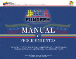 Recaudos para el pago de Valuaciones - FUNDEEH