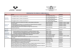 propuestas tfg para el curso 2014-15 - Universidad del País Vasco
