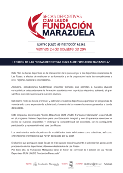 BASES BECAS DEPORTIVAS Fundacion Marazuela - Fundación