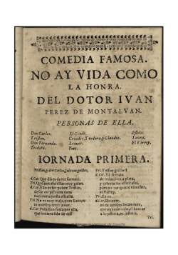 No ay vida como la honra - Biblioteca Virtual Miguel de Cervantes