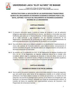 Instructivo para la Aplicaci&oacute;n del Examen de Grado o Fin de Carrera
