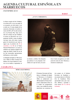agenda cultural española en marruecos - Instituto Cervantes de