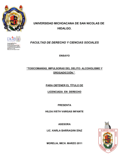 toxicomanias impulsoras del delito alcoholismo y drogadiccion
