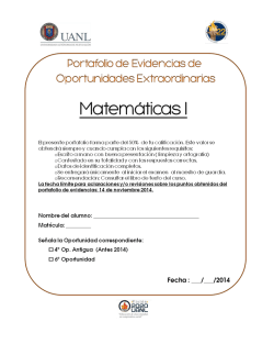 Portafolio de Evidencias de Matemáticas I. - Preparatoria 22