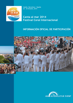 Canta al mar 2014 Festival Coral Internacional - interkultur.com