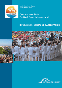 Canta al mar 2014 Festival Coral Internacional - interkultur.com