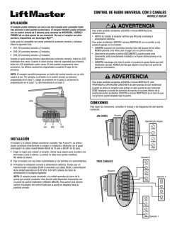 ADVERTENCIA ENCIA ADV ADVERTENCIA - LiftMaster