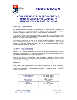 proyectos senacyt compatibilidad electromagnética, normatividad