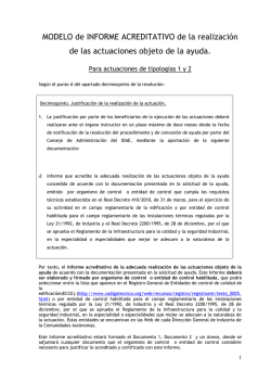 Modelo de informe acreditativo realizaci&oacute;n actuaciones - Idae