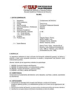 Facultad de Derecho y Ciencia Pol&iacute;tica - Universidad Alas Peruanas