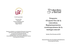 Simposio El ajuste fino de la naturaleza.pdf - Universidad de Sevilla
