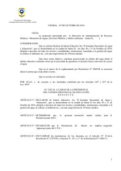 Declaración de Interés - Educación - Pcia. de Río Negro
